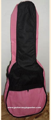 funda de color negro con rosa para bajito de Paracho